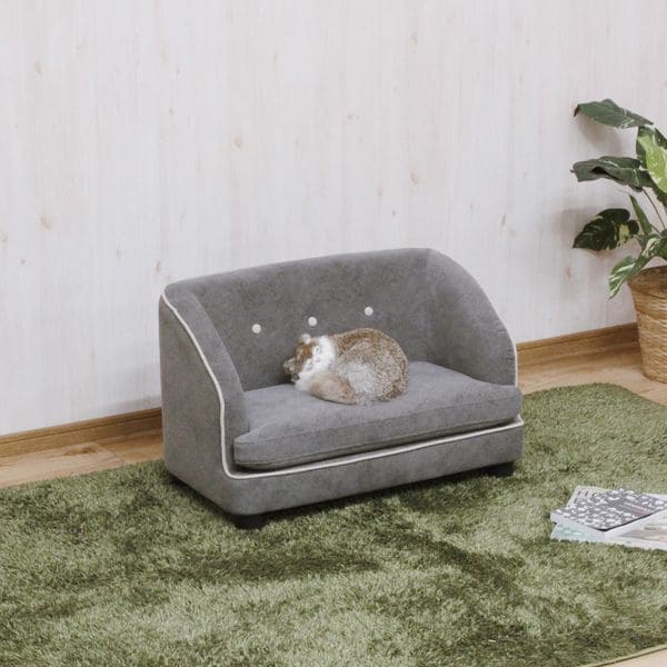 ペットソファー | ペットソファ 犬 猫 ペットソファー ペット家具 ペット ペットベッド 撥水加工 イヌ ネコ ペット用ソファ ねこ ファブリック 撥水 いぬ 引っかきキズに強い 特殊生地 キズに強い お手入れ簡単 カバーリング 手洗い可能 丈夫 シンプル 可愛い 映え グレー