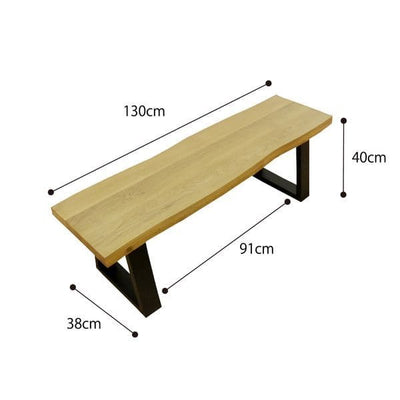 一枚板風ダイニングベンチ 選べる2サイズ オークベンチ 一枚板風 おしゃれ スタイリッシュ ベンチ 北欧 ダイニングベンチ オーク無垢材 ナチュラル 天板 テーブル イス 一枚板風ダイニングベンチ 天然木 オーク無垢 一枚板風ダイニングテーブル 木目 ベンチチェア