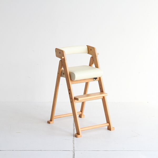 折りたたみ 子ども用ハイチェア na-ni Folding High Chair NAC-3364 キッズチェア 天然木 合成皮革 おしゃれ コンパクト 省スペース ダイニング ハイチェア キッズチェア 子ども椅子 食事椅子 高さ調節可能 折りたたみ キッズチェア ダイニング 子供 おしゃれ プレゼント