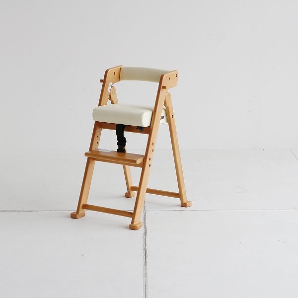 折りたたみ 子ども用ハイチェア na-ni Folding High Chair NAC-3364 キッズチェア 天然木 合成皮革 おしゃれ コンパクト 省スペース ダイニング ハイチェア キッズチェア 子ども椅子 食事椅子 高さ調節可能 折りたたみ キッズチェア ダイニング 子供 おしゃれ プレゼント