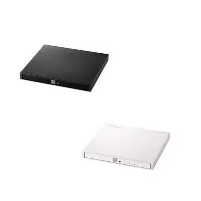 ロジテック ポータブルDVDドライブ LDR-PWA8U3CL | LOGITEC 外付け CD DVD 対応 USB 3.2 Gen1 ケーブル2本 Type-C Type-A 書込ソフト バスパワー 軽量 コンパクト ブラック LDRPWA8U3CL