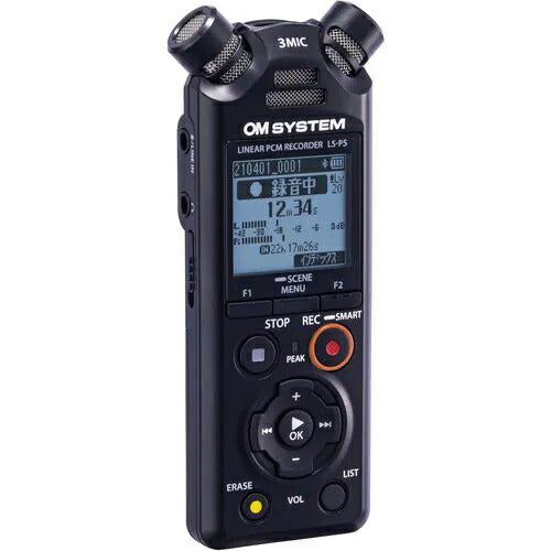 オリンパス ICレコーダー LS-P5 | OMデジタルソリューションズ LSP5 ICレコーダー OM SYSTEM・LINEAR PCM RECORDER BLK