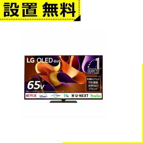 全国設置無料 LG 有機ELテレビ OLED65G4PJB | LG Electorinics Japan 65V型 4K対応 BS 4Kチューナー内蔵 YouTube対応 Netflix対応 ブラック