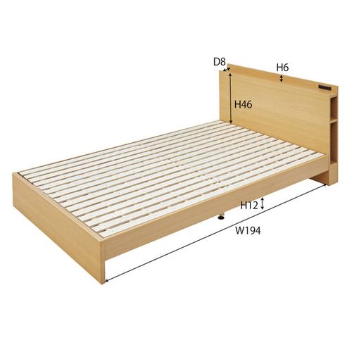 ベッドフレーム セミダブル 単品 フレームのみ すのこ 木製 セミダブルベッド すのこベッド 北欧 モダン シンプル おしゃれ コンセント付き