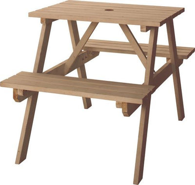 テーブル&ベンチ ダイニングテーブル ベンチ アウトドア ガーデンテーブル ガーデンベンチ パラソル 庭 おしゃれ かわいい 天然木 杉材 ナチュラル