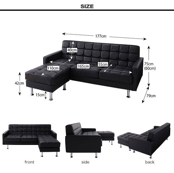 3人掛け コーナーソファ | ソファ ソファー カウチソファ ローソファー