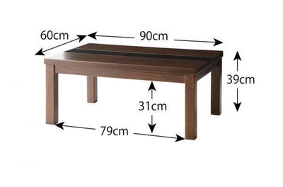 90×60cm こたつテーブル 長方形 | 長方形 90 ガラステーブル テーブル ローテーブル センターテーブル リビングテーブル モダン シンプル コタツ机 こたつ机 炬燵 テーブル コタツテーブル 座卓 コーヒーテーブル