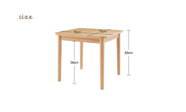 ダイニングテーブル W75cm  家具 天然木 ロースタイル ダイニング家具 テーブルW75 ローテーブル 低い 組立