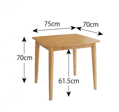 ダイニングテーブル W75cm | 天然木タモ無垢材ダイニング テーブル ダイニングテーブル リビングテーブル 引出し付き 食卓テーブル 食事 食卓 テーブル 机 お洒落