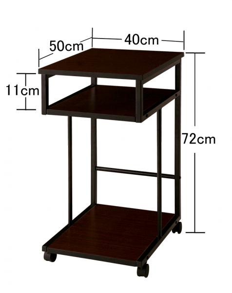 パソコンデスク サイドワゴン 単品 | シンプル スリム 収納付 PCデスク サイドワゴン ワゴン 収納 デスクサイドワゴン キャスター付き キャスター プリンター 新生活