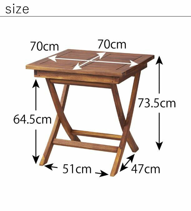 木製折りたたみテーブル 正方形  ガーデン テーブル ガーデンテーブル 木製テーブル 木製 折りたたみテーブル 折りたたみ ガーデンセット