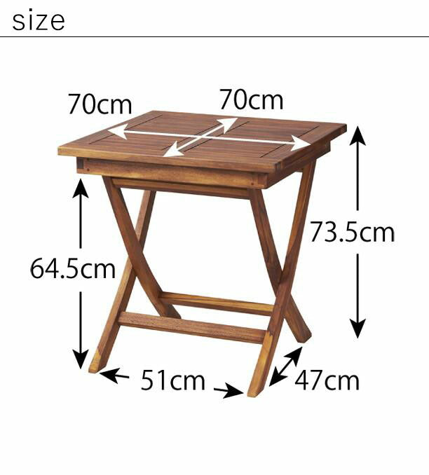 木製折りたたみテーブル 正方形 | ガーデン テーブル ガーデンテーブル 木製テーブル 木製 折りたたみテーブル 折りたたみ ガーデンセット