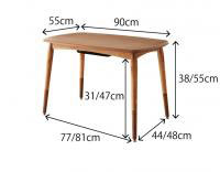 こたつテーブル 90×55  リビング くつろぎ おしゃれ かわいい シンプル ゆったり カフェ くつろぎ空間 ゆったり時間 ナチュラル シンプル リクライニング テーブル こたつ 暖房 こたつ机