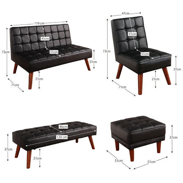 1人掛け スツール 単品 ヴィンテージ風 | ソファ ソファー Sofa