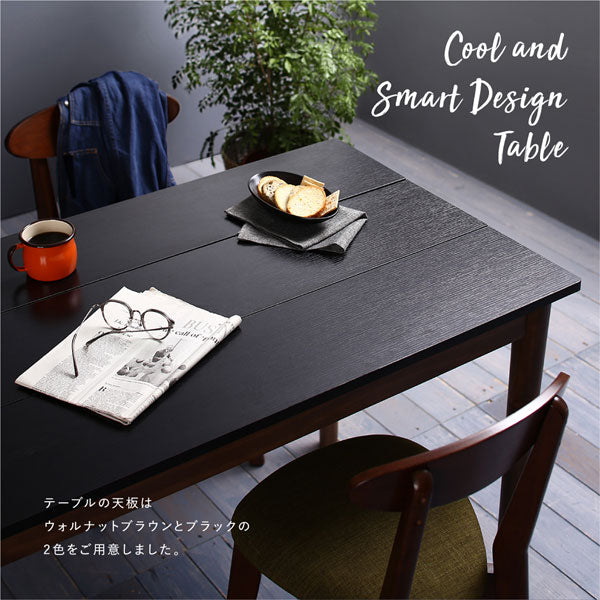 ダイニング5点セット テーブル W115 ブラック +チェア4脚  ダイニング シンプルデザイン かわいい カフェ風 ホームパーティ 木目調 ナチュラル家具 耐久性 デザインと機能