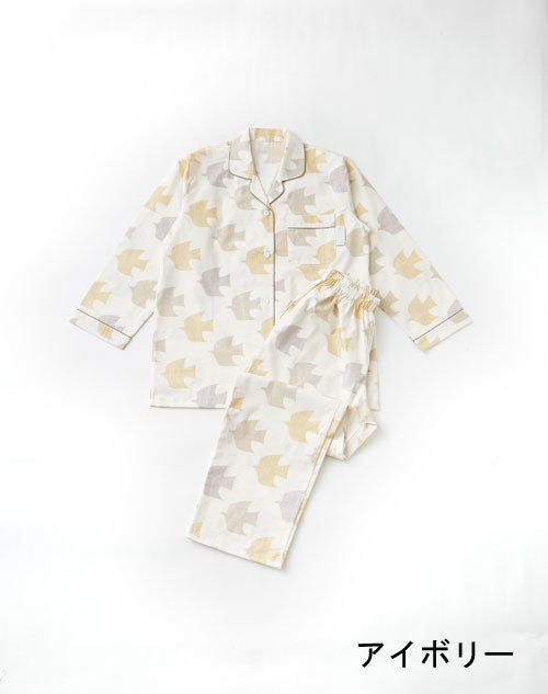 レディース Lサイズ パジャマ 長袖+長ズボン ボタン式 セパレート パジャマ 寝巻き 寝まき ナイトウェア ナイトウェアー 寝具 インナー おしゃれ かわいい シンプル