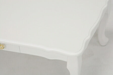 折れ脚テーブル テーブル おしゃれ フェミニン 豪華 ゴージャス リッチ感 アンティークデザイン プリンセス かわいい キュート ホワイト