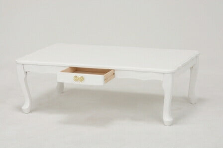 折れ脚テーブル テーブル おしゃれ フェミニン 豪華 ゴージャス リッチ感 アンティークデザイン プリンセス かわいい キュート ホワイト