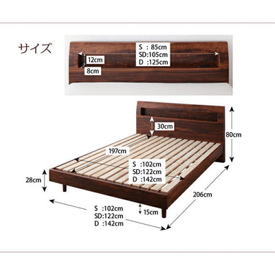 マルチラススーパースプリングマットレス付きベッド セミダブル ベッド マットレス付き マットレス付きベッド マット付き マット付きベッド マットレス