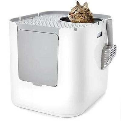 モデキャットXLリターボックス 猫用 キャット用品 愛猫 猫砂 飛び散り防止 清潔 猫が喜ぶ 持ち運びできる キャット用トイレ 猫用トイレ