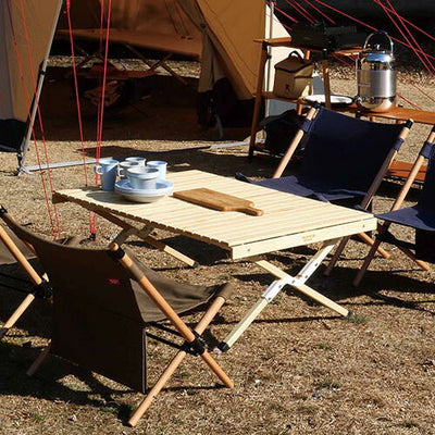 アウトドアテーブル ロータイプ H40cm テーブル キャンプ アウトドア レジャーテーブル ロールテーブル ローテーブル 木製 ウッド ピクニックテーブル 収納バッグ付 大型テーブル ピクニック バーベキュー BB