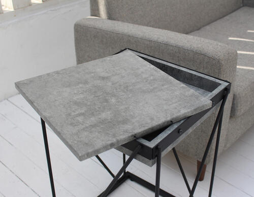 サイドテーブル 幅38 正方形 コンパクト アジャスター付き テーブル サイドテーブル おしゃれ シンプル インダストリアル ベッドサイドテーブル ナイトテーブル リビング 一人暮らし