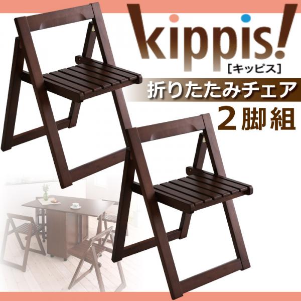 折りたたみチェア 2脚組 kippis! キッピス フォールディングチェア