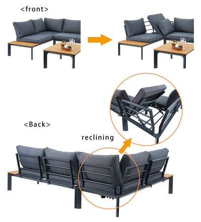 ガーデンソファ＆テーブルセット 組立式 セット販売 人気 シンプル 北欧 椅子 いす イス チェア机 デスク リビングテーブル ダイニングテーブル ガーデンファニチャー ソファ ソファセット 人気 おしゃれ